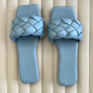 OpenEdit Nordstrom square toe braided sandal, 8.5